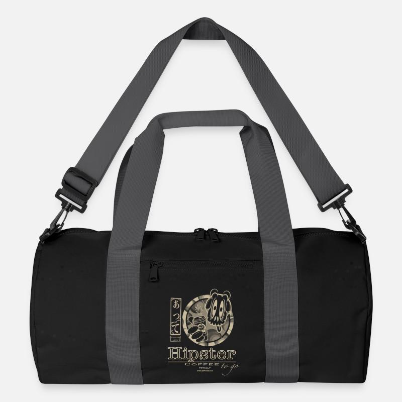 Hipster coffee to go Recycled Duffel Bag