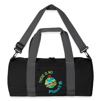 Il n’y a pas de planète B – des graphiques écologiques avec la Terre - Sac de sport recyclé - noir/gris graphite - Devant