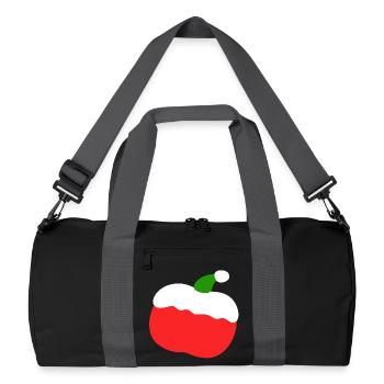 Apple – Christmas - Recycled Duffel Bag - black/graphite grey - Front