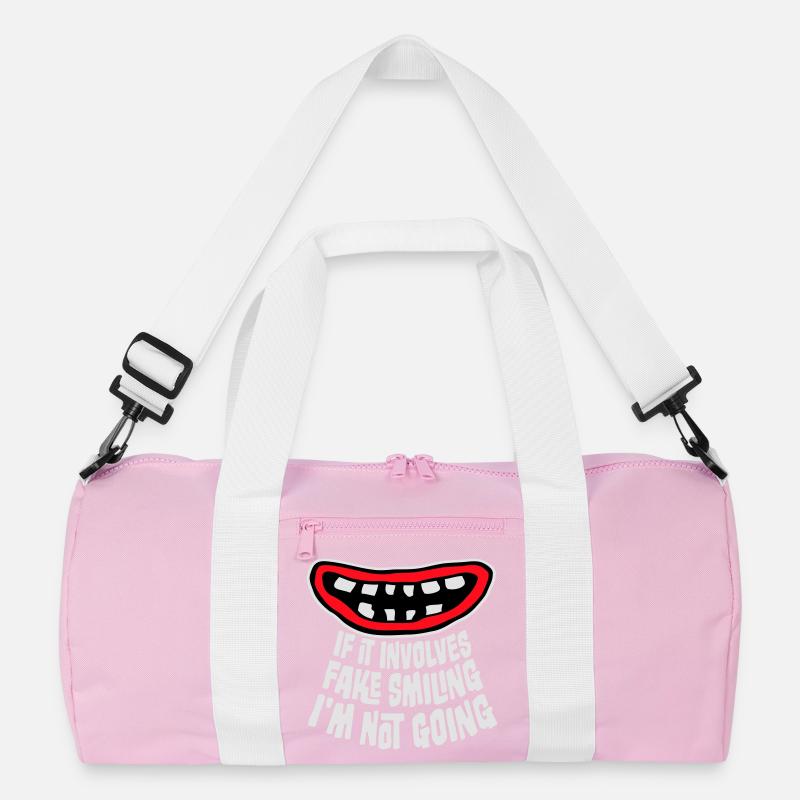 If It Involves Fake Smiling I'm Not Going Saying Recycled Duffel Bag