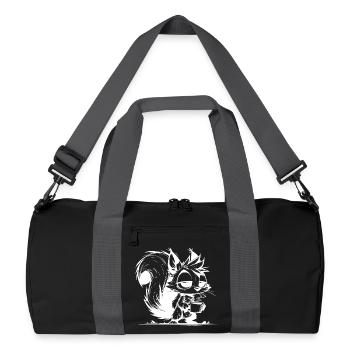 Pas d’écureuil au travail sans café - Sac de sport recyclé - noir/gris graphite - Devant