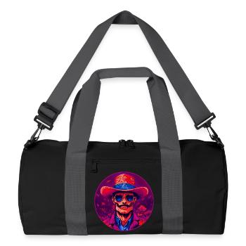 Bronko55 No.81 – Old Man with a Hat - Recycled Duffel Bag - black/graphite grey - Front