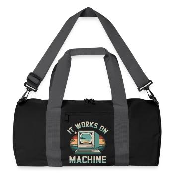 Programmeur Humour - Sac de sport recyclé - noir/gris graphite - Devant