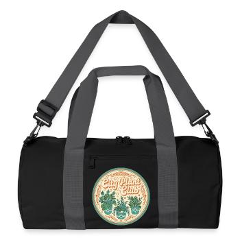 City Plant Club - Recycelte Duffel Bag - Schwarz/Graphitgrau - Vorne