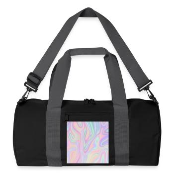 Irideszierende Abstrakte Liquid Pastel Muster - Recycelte Duffel Bag - Schwarz/Graphitgrau - Vorne