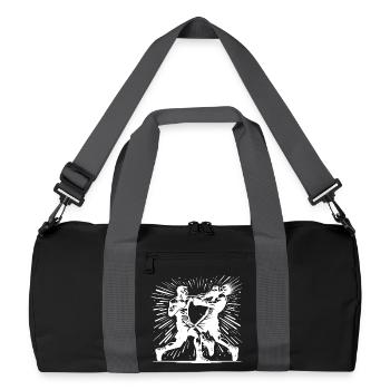 Faust trifft Kinn Boxen wie in alten Zeiten - Recycelte Duffel Bag - Schwarz/Graphitgrau - Vorne