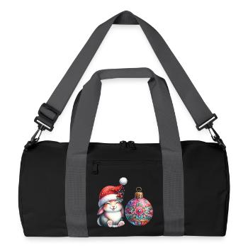 Lapin festif avec ornement orné - Sac de sport recyclé - noir/gris graphite - Devant