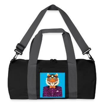 HUMAN TIGER - baby & kids - Sac de sport recyclé - noir/gris graphite - Devant