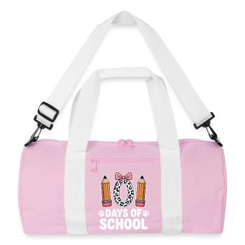 Leopard Pencil Back To School - Recycled Duffel Bag - pink/white - Front