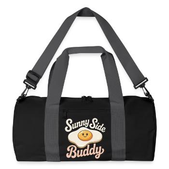 œuf au plat - Sac de sport recyclé - noir/gris graphite - Devant