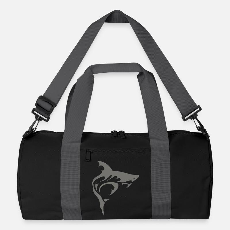 SHARK - Recycelte Duffel Bag - Schwarz/Graphitgrau