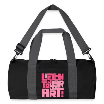 Listen to your art - Recycled Duffel Bag - black/graphite grey - Front
