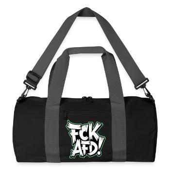 Déclaration politique de FCK AFD contre la droite - Sac de sport recyclé - noir/gris graphite - Devant