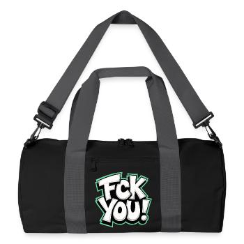 Déclaration provocante en lettres de la SAINT TOI - Sac de sport recyclé - noir/gris graphite - Devant