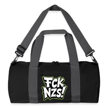 Déclaration de FCK NZS contre le racisme - Sac de sport recyclé - noir/gris graphite - Devant