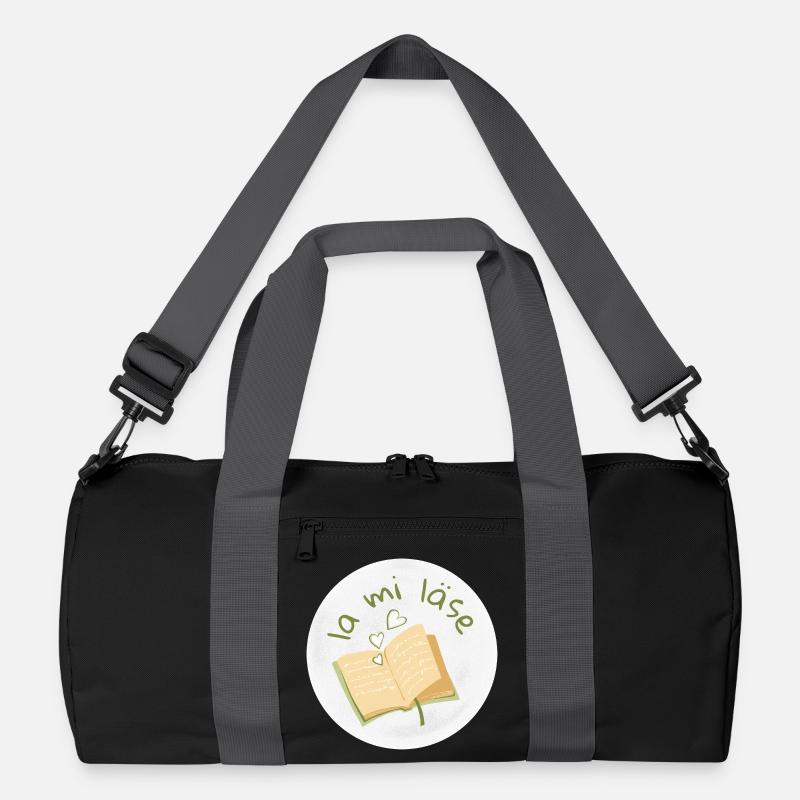 la mi läse - Recycelte Duffel Bag - Schwarz/Graphitgrau