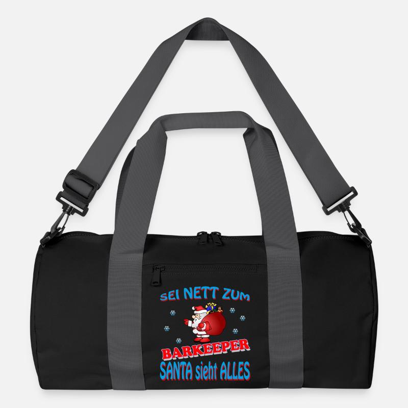 SANTA BARTENDER Recycled Duffel Bag