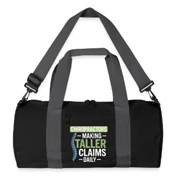Lizenzierter DC Experte für klinische Haltungsausrichtung - Recycelte Duffel Bag - Schwarz/Graphitgrau - Vorne