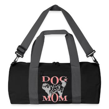 Chien avec du texte - Sac de sport recyclé - noir/gris graphite - Devant