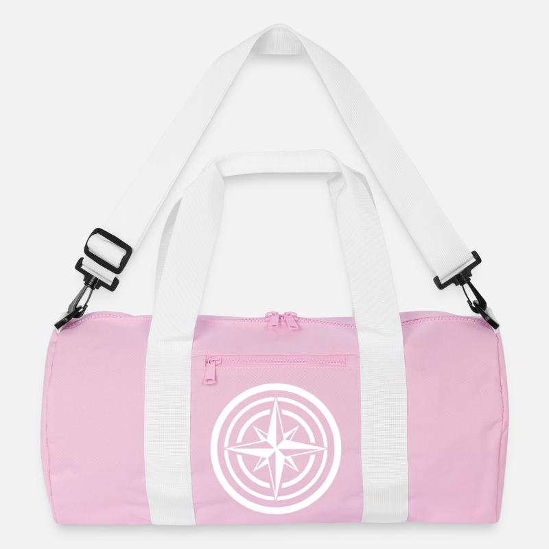 Compass Wind Rose Circle Navigation Clean Recycled Duffel Bag