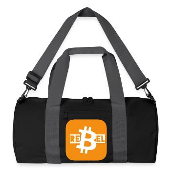 Bitcoin Rebel - Recycled Duffel Bag - black/graphite grey - Front