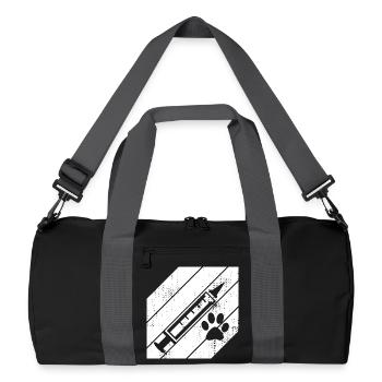 Tierarzt Spritze - Recycelte Duffel Bag - Schwarz/Graphitgrau - Vorne