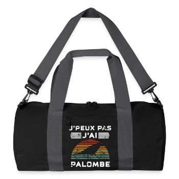 I can't I have Palombe retro bow - Recycled Duffel Bag - black/graphite grey - Front