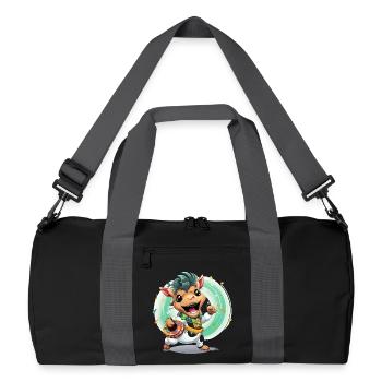 Tambours de vache dans le carnaval - Sac de sport recyclé - noir/gris graphite - Devant