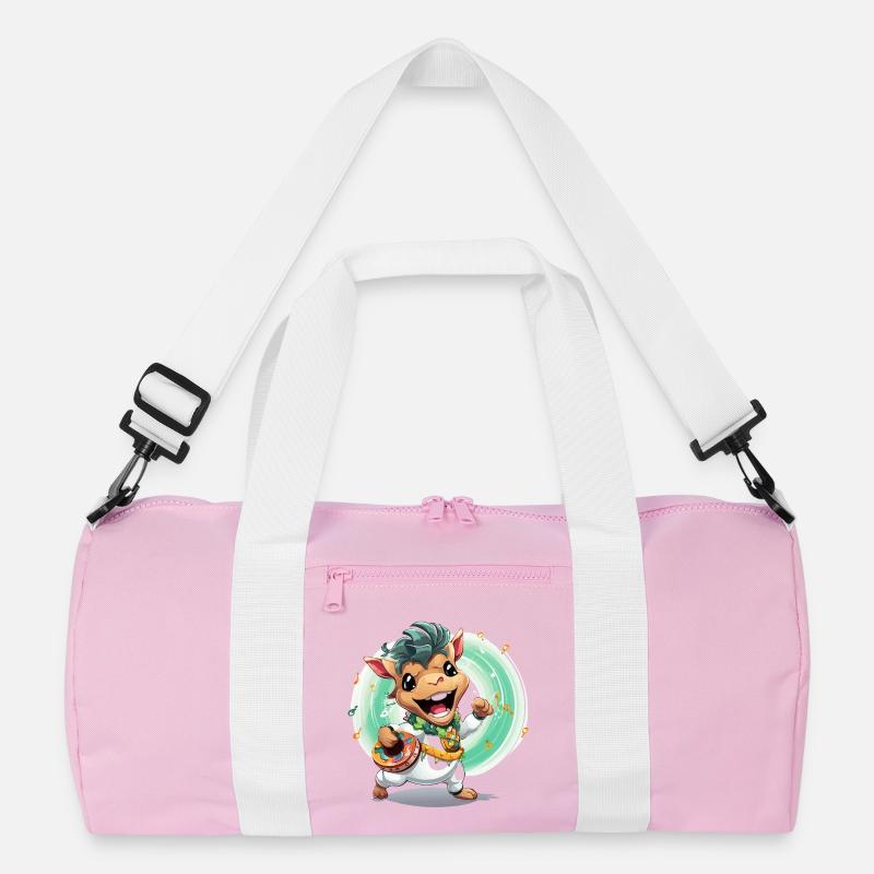 Cow drummers in carnival Recycled Duffel Bag