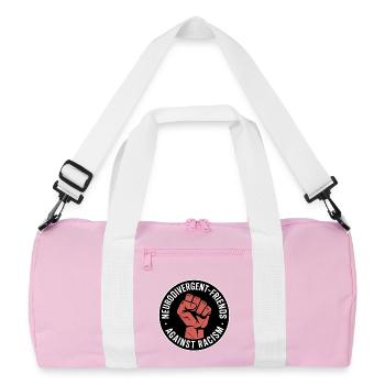 Amis neurodivergents contre le racisme - Antifascis - Sac de sport recyclé - rose/blanc - Devant