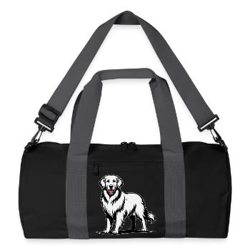 Golden Retriever in a Proud Pose - Recycled Duffel Bag - black/graphite grey - Front