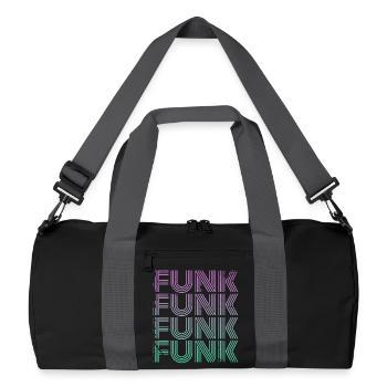 Funk Vintage - Recycled Duffel Bag - black/graphite grey - Front