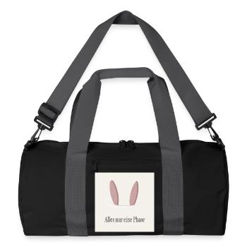 Ce n’est qu’une phase – affiche minimaliste - Sac de sport recyclé - noir/gris graphite - Devant