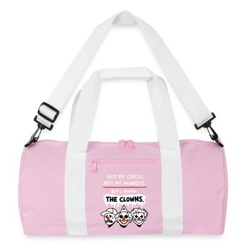 Déclaration Not My Circus, Not My Monkeys - Sac de sport recyclé - rose/blanc - Devant