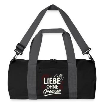 Liebe Ohne Grenzen Gear - Recycelte Duffel Bag - Schwarz/Graphitgrau - Vorne