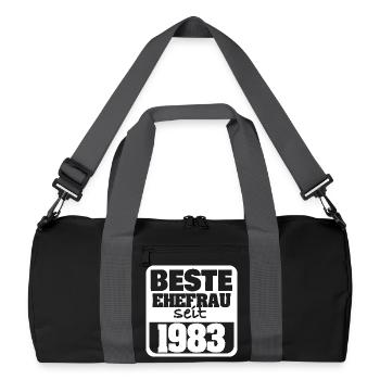 1983 - Recycelte Duffel Bag - Schwarz/Graphitgrau - Vorne