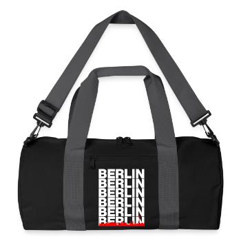 BERLIN SKYLINE, CAPITAL VIBES! WALL - Recycled Duffel Bag - black/graphite grey - Front