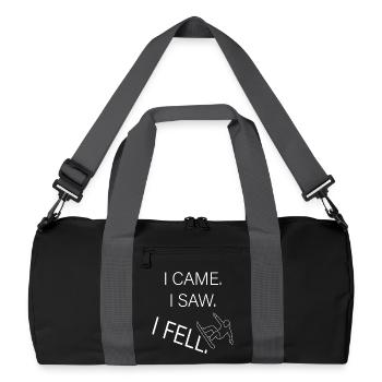 I Came. I Saw. I Fell. – Minimal Snowboard Art - Recycled Duffel Bag - black/graphite grey - Front