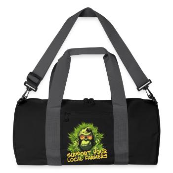 Soutenez vos agriculteurs locaux - Sac de sport recyclé - noir/gris graphite - Devant