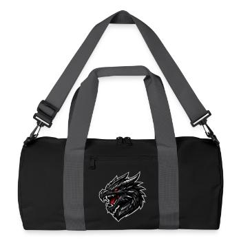 Tête de dragon aux yeux rouges - Sac de sport recyclé - noir/gris graphite - Devant