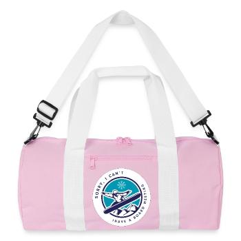Snowboarding Board Meeting - Recycled Duffel Bag - pink/white - Front