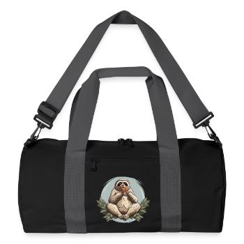 Sloth Snack Zen - Recycled Duffel Bag - black/graphite grey - Front