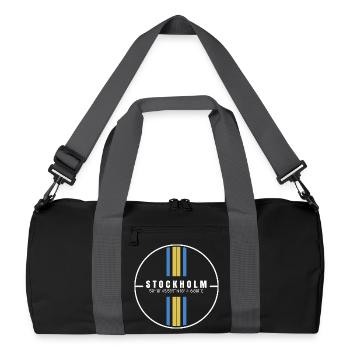 Stockholm Koordinaten - Recycelte Duffel Bag - Schwarz/Graphitgrau - Vorne