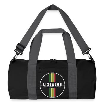 Lissabon Koordinaten - Recycelte Duffel Bag - Schwarz/Graphitgrau - Vorne