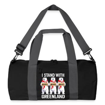 Grönlandisches Eisbären-Trio - Recycelte Duffel Bag - Schwarz/Graphitgrau - Vorne