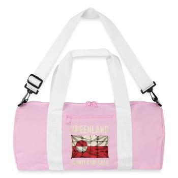 Grönland steht nicht zum Verkauf! - Grönland / Grønland - Recycelte Duffel Bag - Rosa/Weiß - Vorne