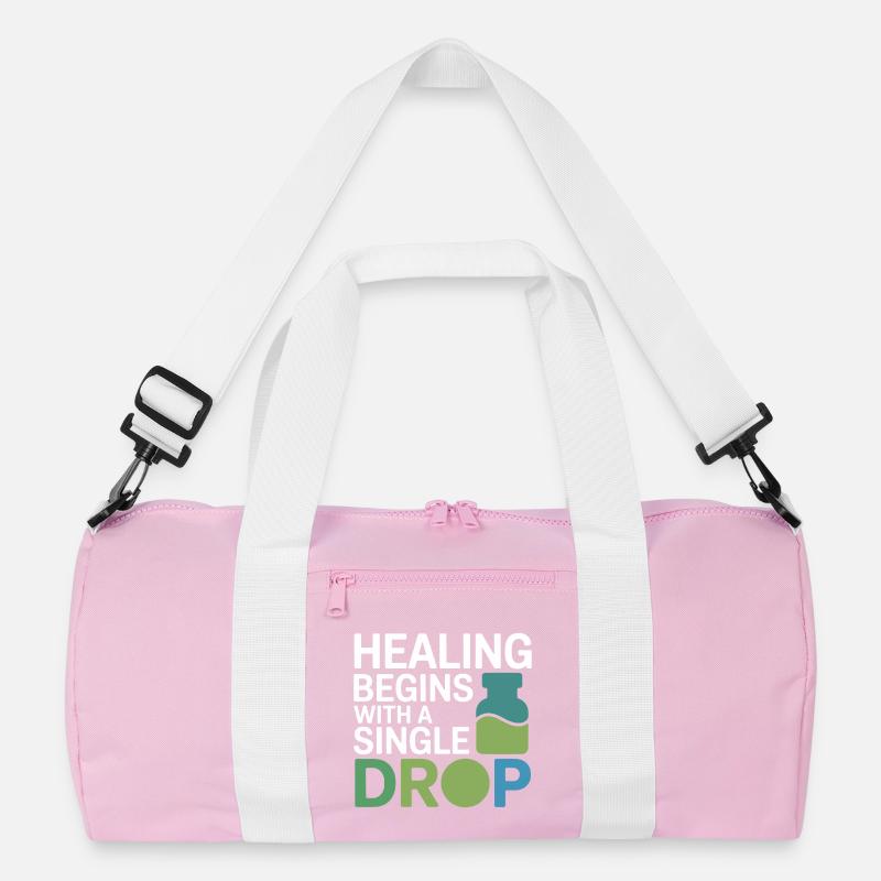 Homeopathy Healing Begins Single Drop Professional Recycled Duffel Bag