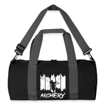 Bogensportler - Recycelte Duffel Bag - Schwarz/Graphitgrau - Vorne