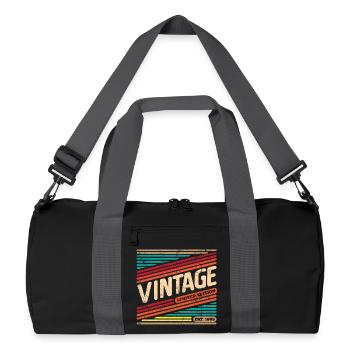 Limited Edition Vintage 1996 - Recycled Duffel Bag - black/graphite grey - Front