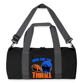 Footballtrainer Witziges Zitat - Recycelte Duffel Bag - Schwarz/Graphitgrau - Vorne
